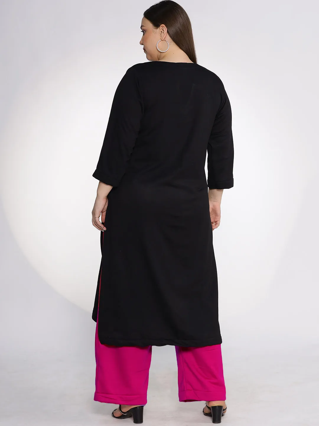 Black Fleece LongKurta - Jasmine