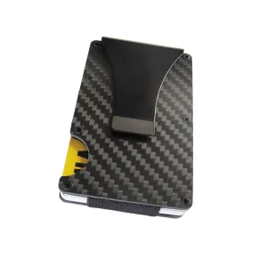 Carbon Fiber Metal Mini Slim Wallet - Men's Credit Card ID Holder With RFID