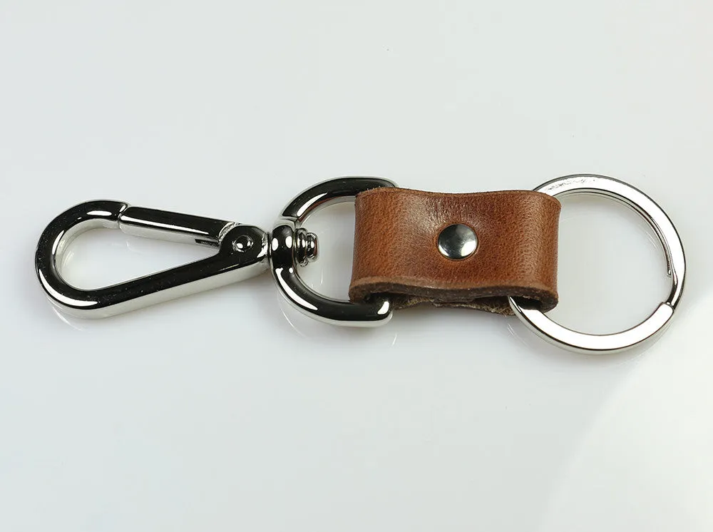 Clip-On / Swivel Leather Keychain