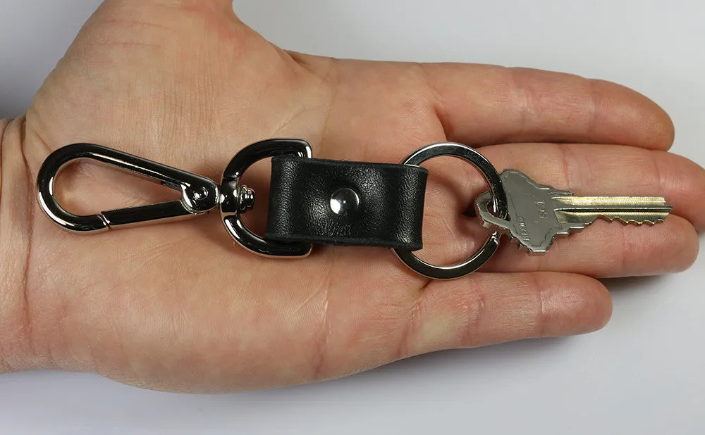 Clip-On / Swivel Leather Keychain