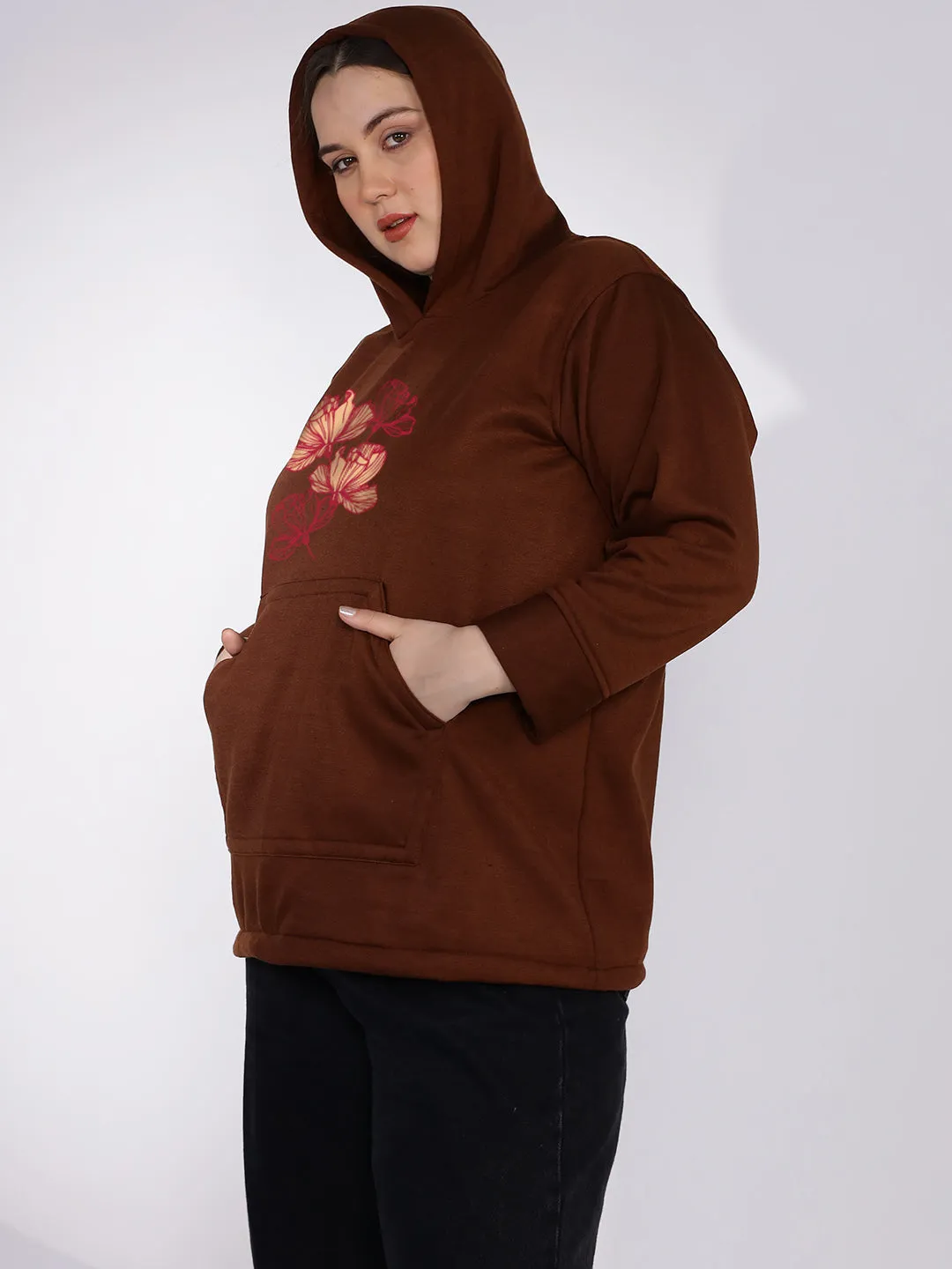 Coffee Fleece Hoodie - BeigePetal