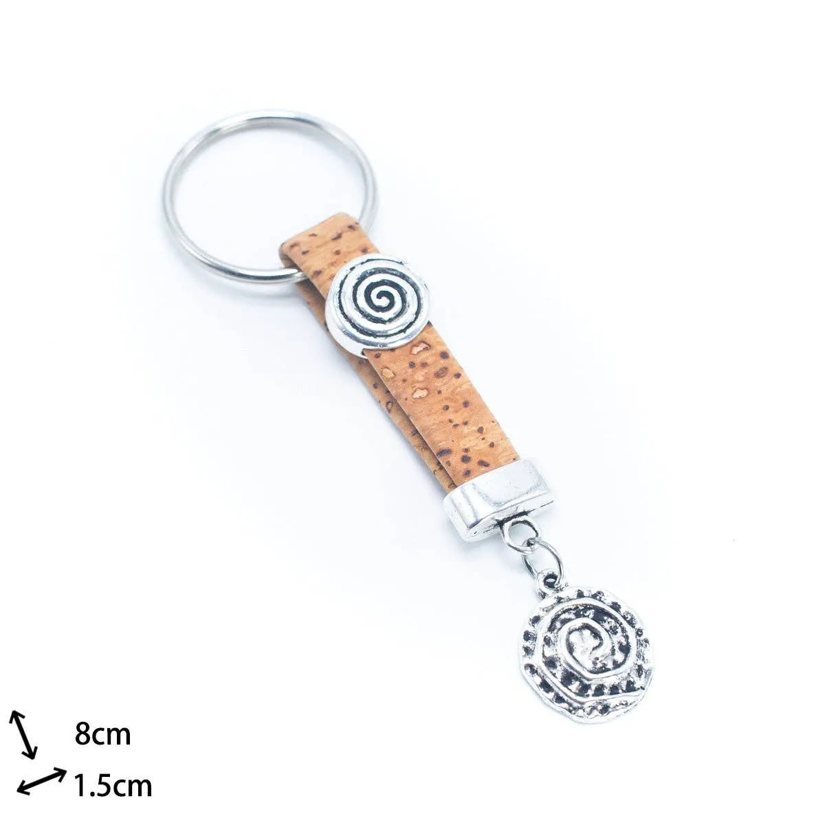 Colorful cork  handmade  keychain  I-084-MIX-10