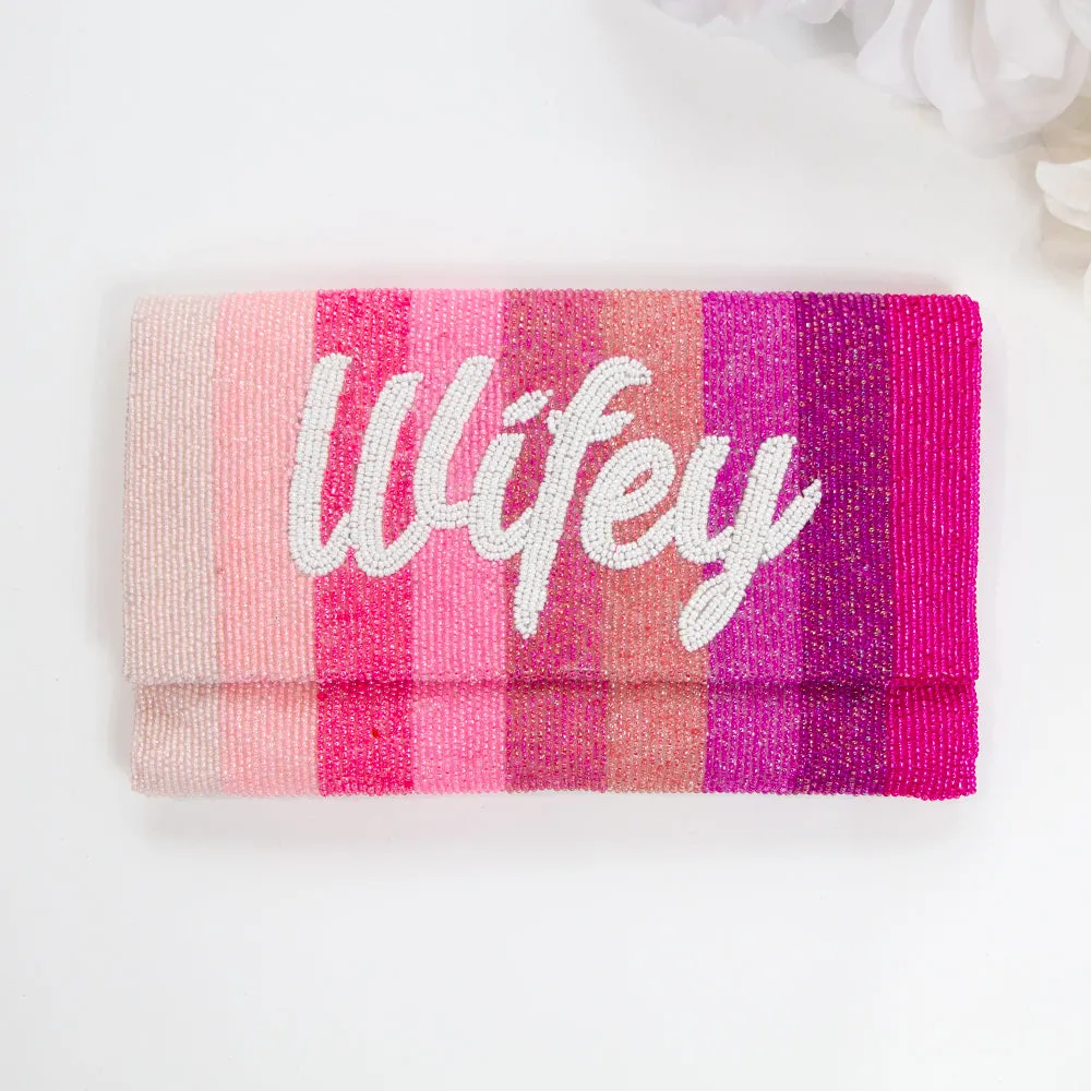 Customized Mrs. Last Name Wedding Clutch Purse (LHFC)