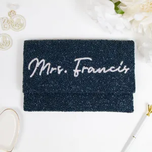 Customized Mrs. Last Name Wedding Clutch Purse (LHFC)