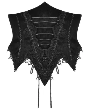 Dark In Love Womens Gothic Lace Embellished Waist Cincher Corset Belt