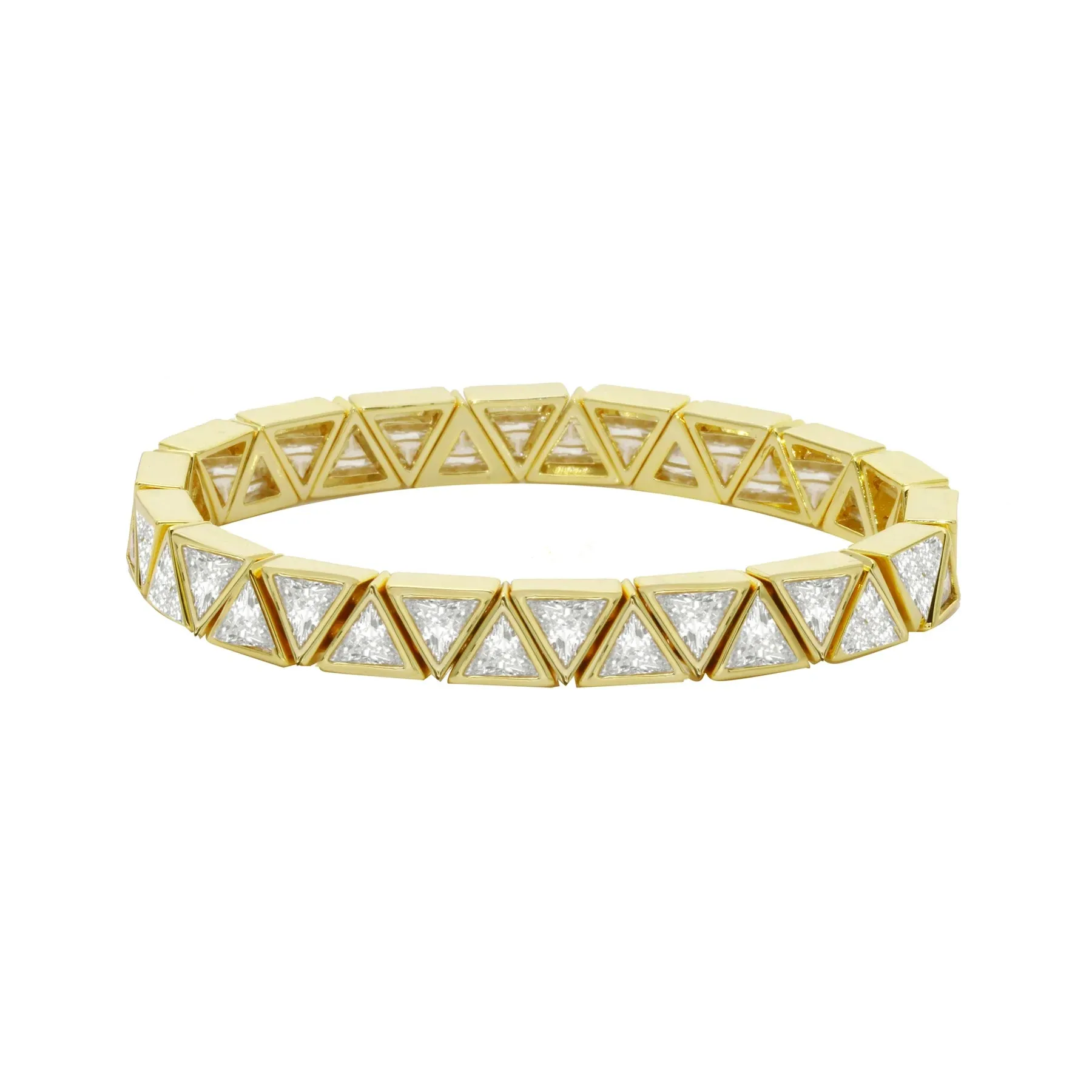 Diamond CZ's Triangle Stretch Bracelet