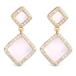 Diamond Shaped Drop Earrings