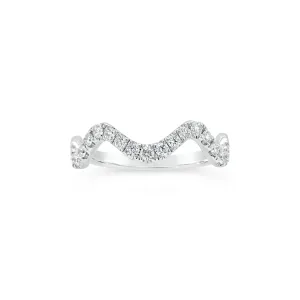 Diamond Stackable Wavy Ring