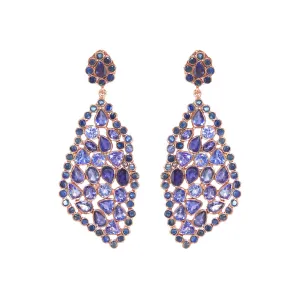 Earrings - Free Form Tanzanite & Sapphire Earrings