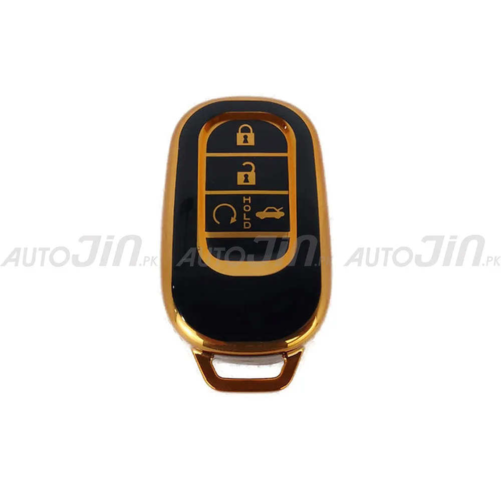 Exclusive Gold-Line Honda Civic 2022-24 TPU Key Cover