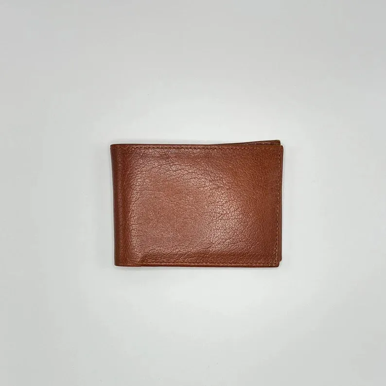 Full Grain Leather Wallet Mens, Leather Bifold Wallet