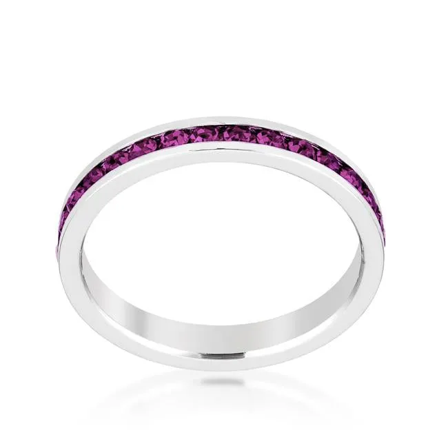 Gail Garnet Red Eternity Stackable Wedding Ring | 1ct