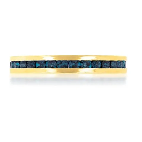 Gail Sapphire Blue Eternity Stackable Ring | 1ct | 18k Gold