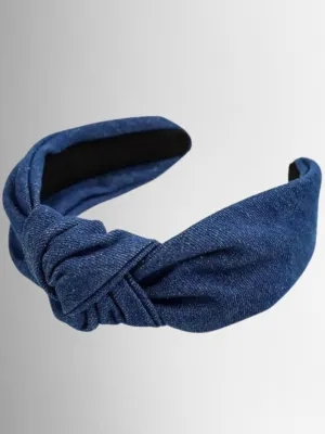 Girls Knotted Denim Headband