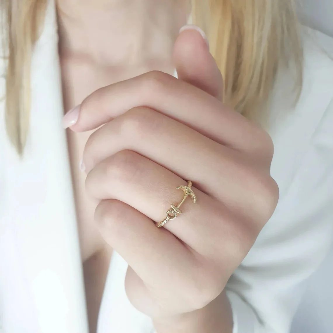 Gold Anchor Ring