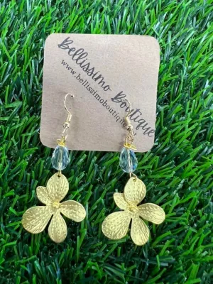 Gold Floral Earrings