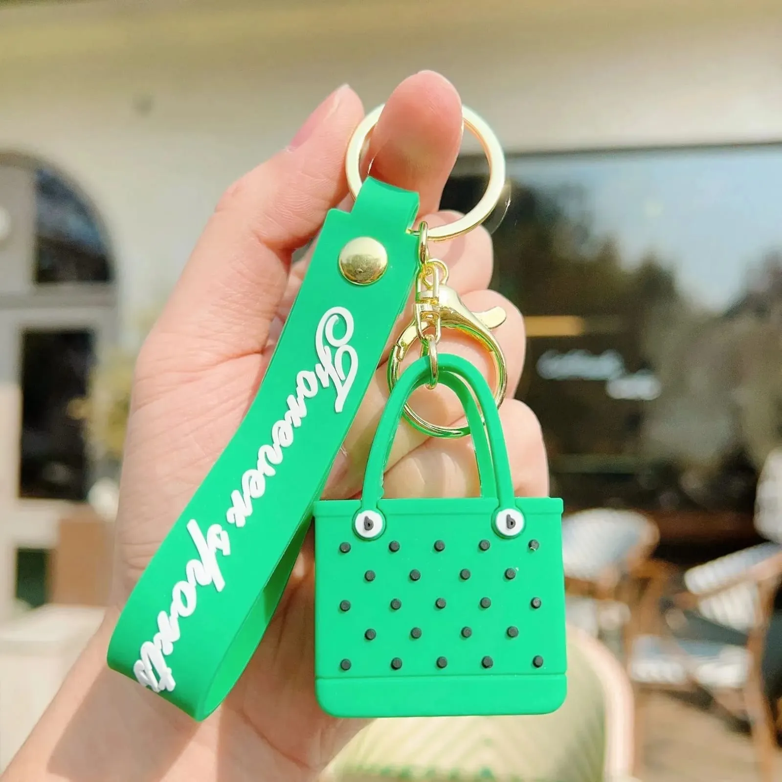 Handbag 3D Silicon Keychain With Bagcharm and Strap (Select From Drop Down Menu)