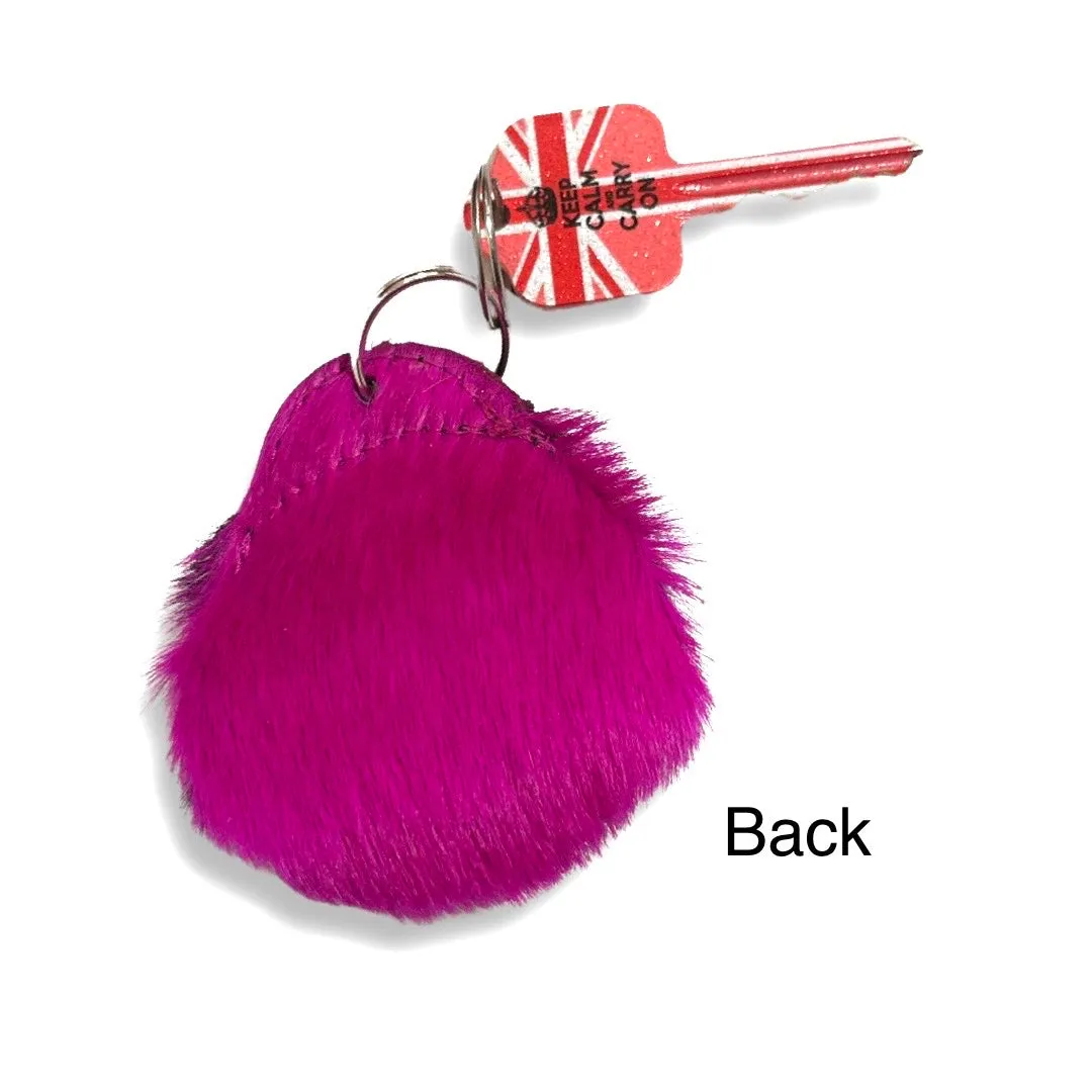 Happy Ring Key Chains- Black-Fuchsia