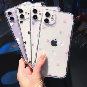 Heart Transparent Custom Slim Soft Cases