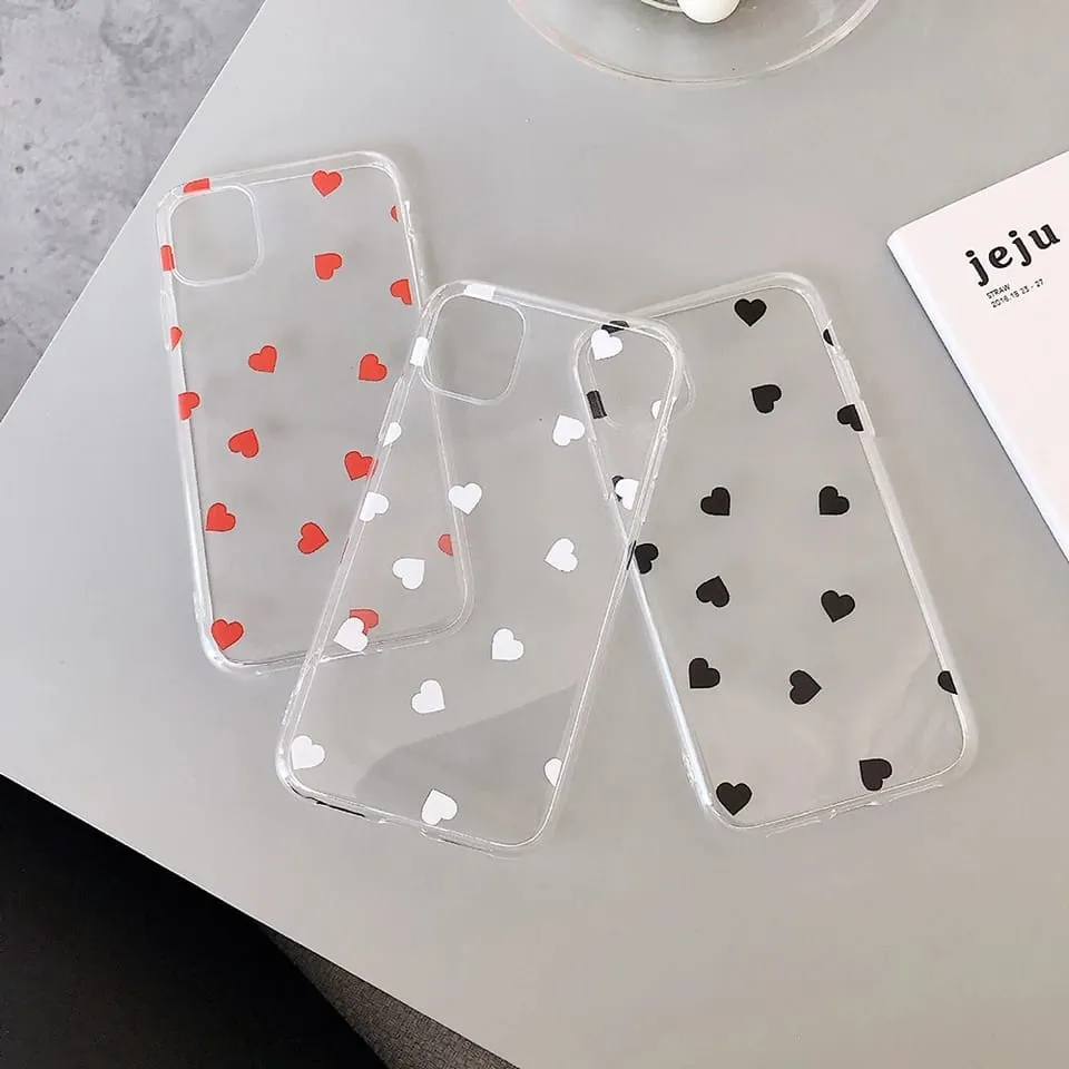 Heart Transparent Custom Slim Soft Cases