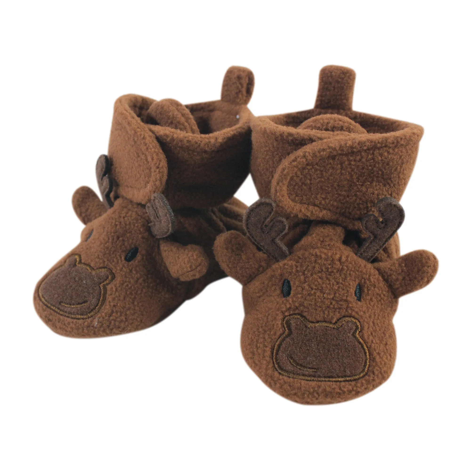 Hudson Baby Cozy Fleece Booties, Moose