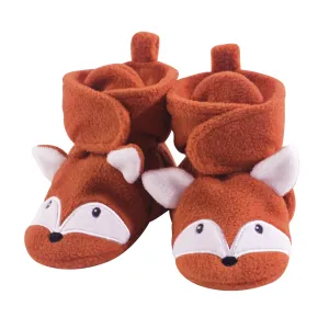 Hudson Baby Cozy Fleece Booties, Orange Fox