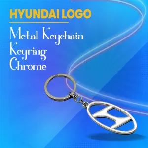 Hyundai Metal Keychain Keyring - Chrome