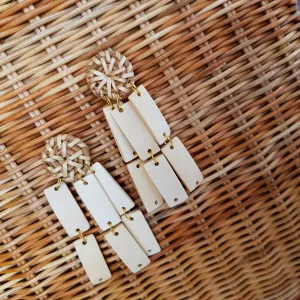 Leanna Earrings in White