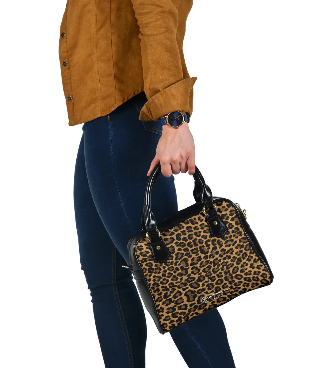 Leopard Hand Bag w Shoulder Strap