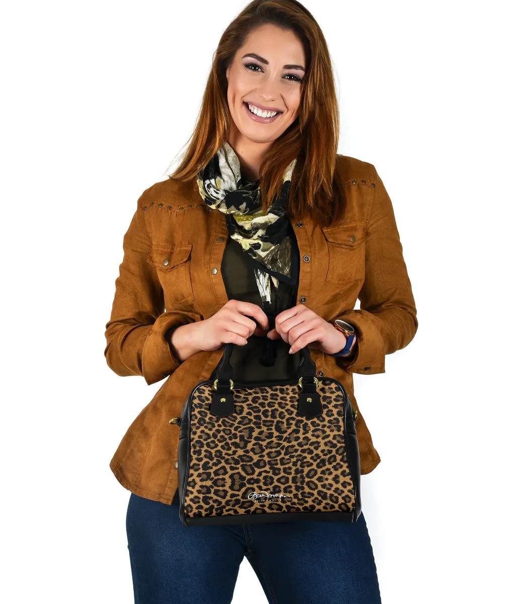 Leopard Hand Bag w Shoulder Strap