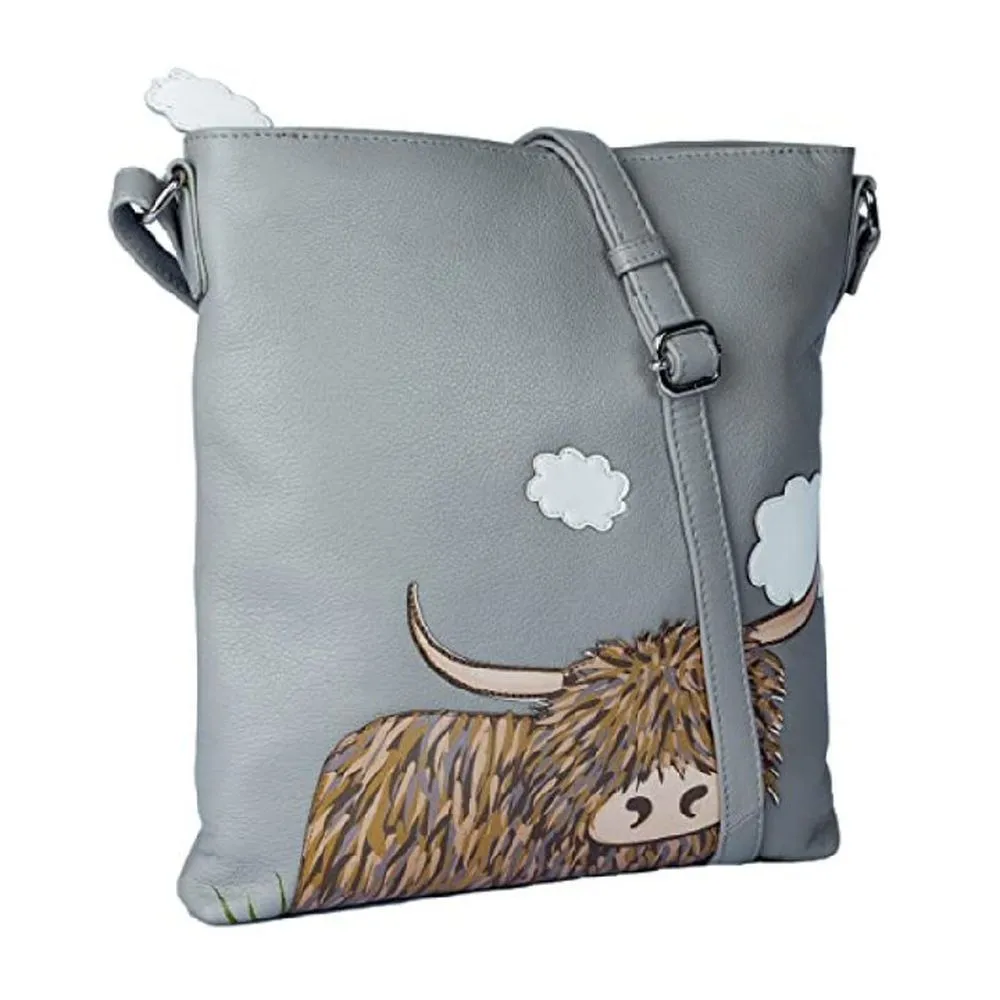 Mala Leather Bella Highland Cow Cross Body Bag