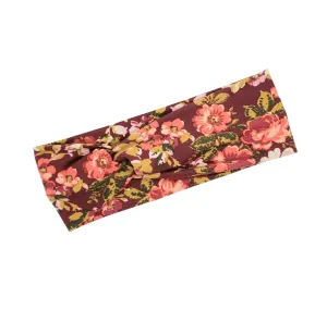 Maroon Floral Headband