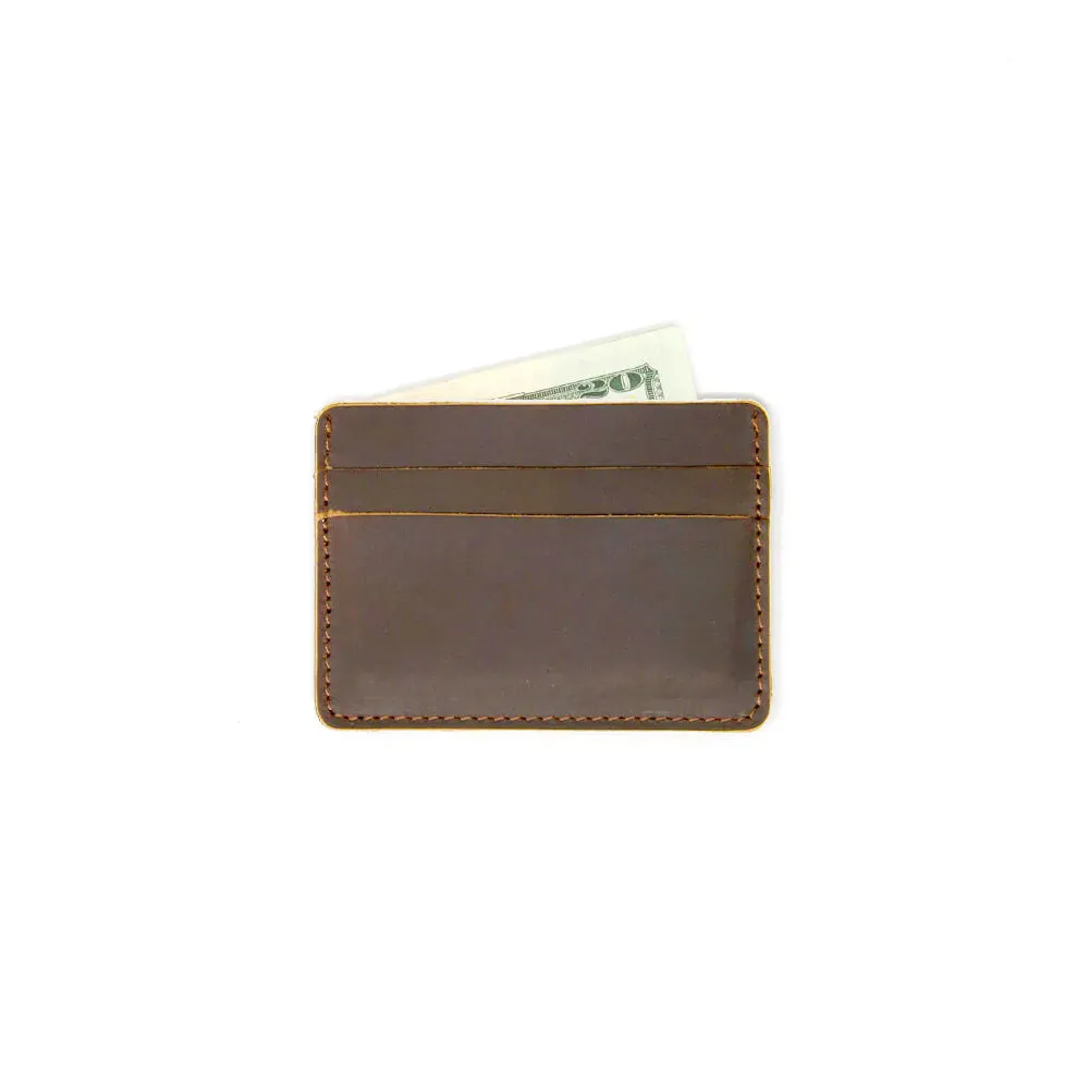 Matte Tan Light Brown Men's Slim Leather Wallet