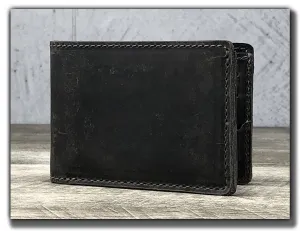 Minimalist Bi-Fold Wallet (With or Without Pick Holders) - Aged Steel