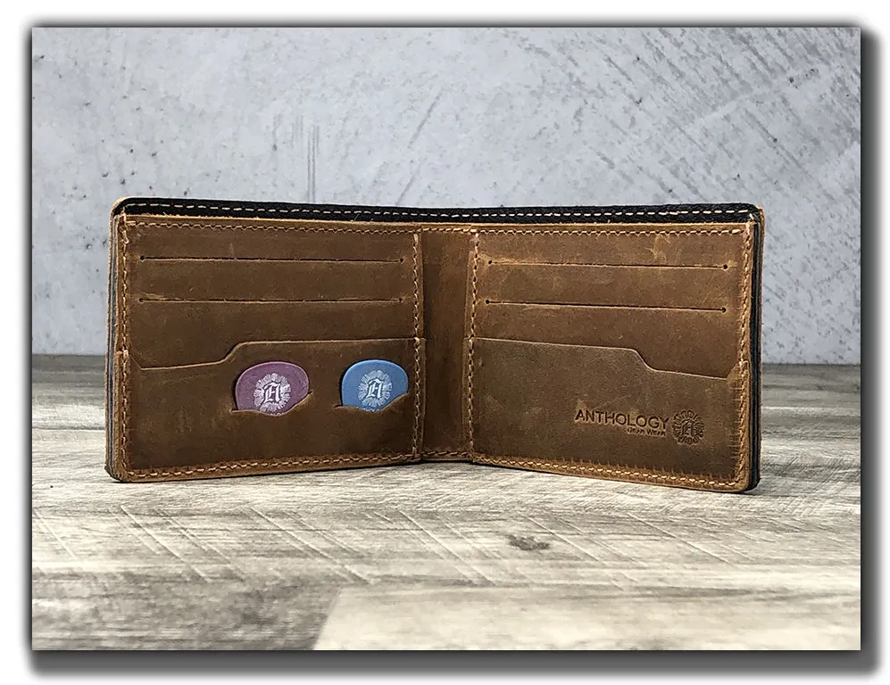 Minimalist Bi-Fold Wallet (With or Without Pick Holders) - Tobacco