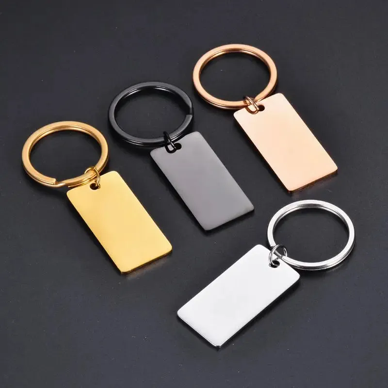 Mirror Polished Stainless Steel Keychains