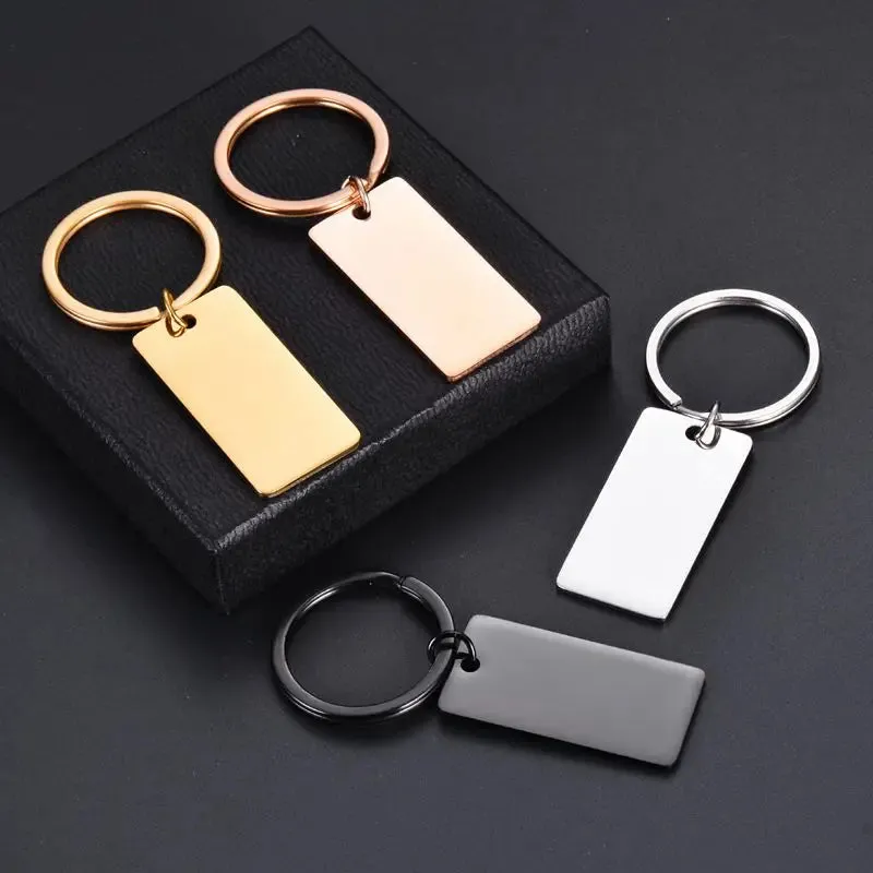 Mirror Polished Stainless Steel Keychains