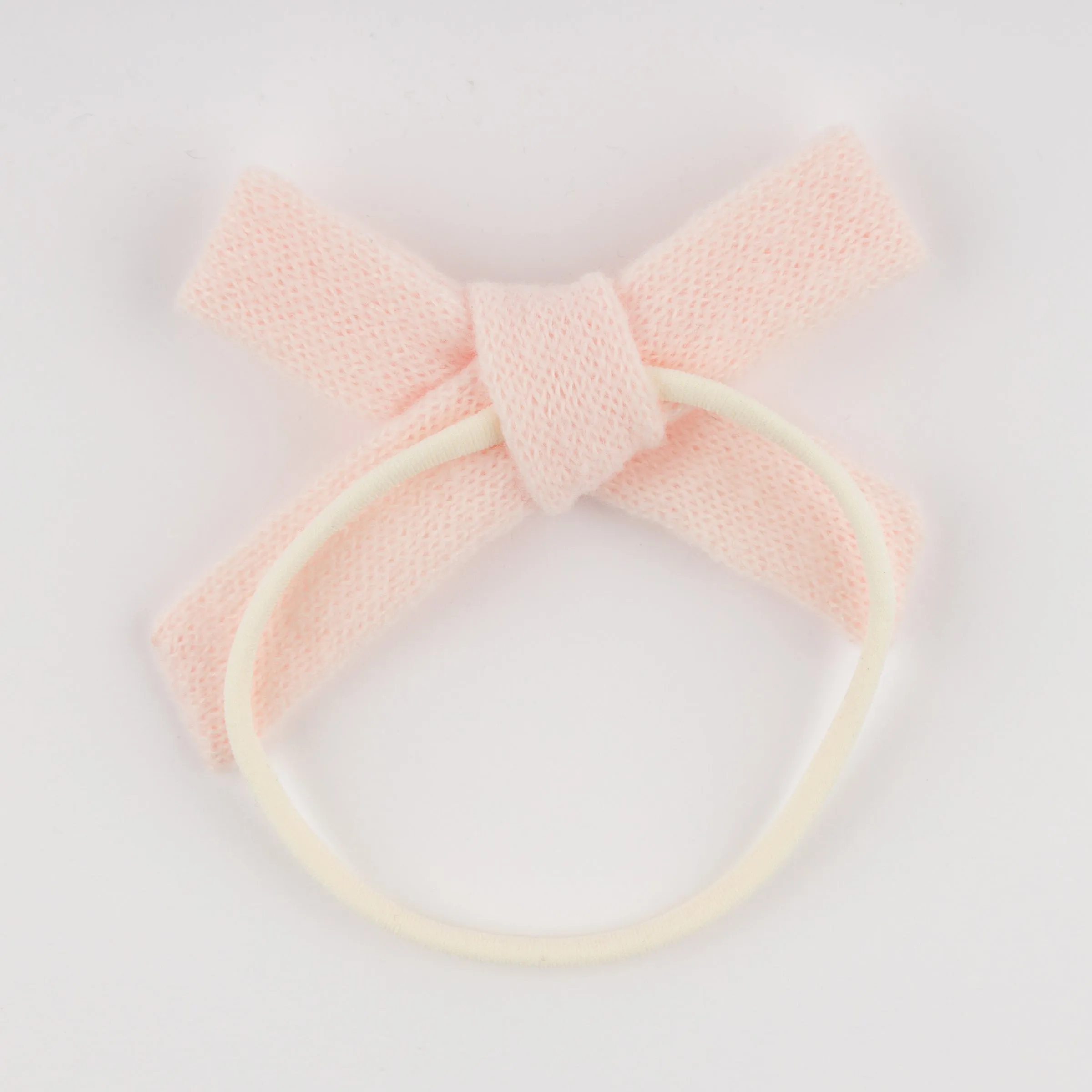 oh baby! Scandi Tie Bow Nylon Headband - Baby Pink