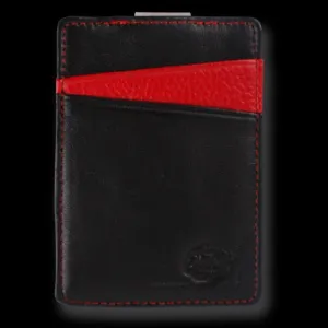 Orchill BOREAL MENS LEATHER WALLET BLACK/RED PEBBLE