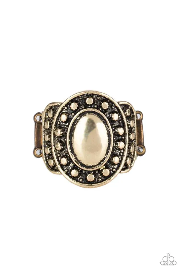 Paparazzi Ring ~ Stacked Stunner - Brass