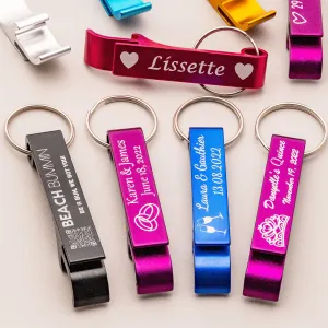 Party Favors for Adults | Beer Bottle Opener | Personalized Keychain Bottle Opener | Custom Keychain Bottle Openers