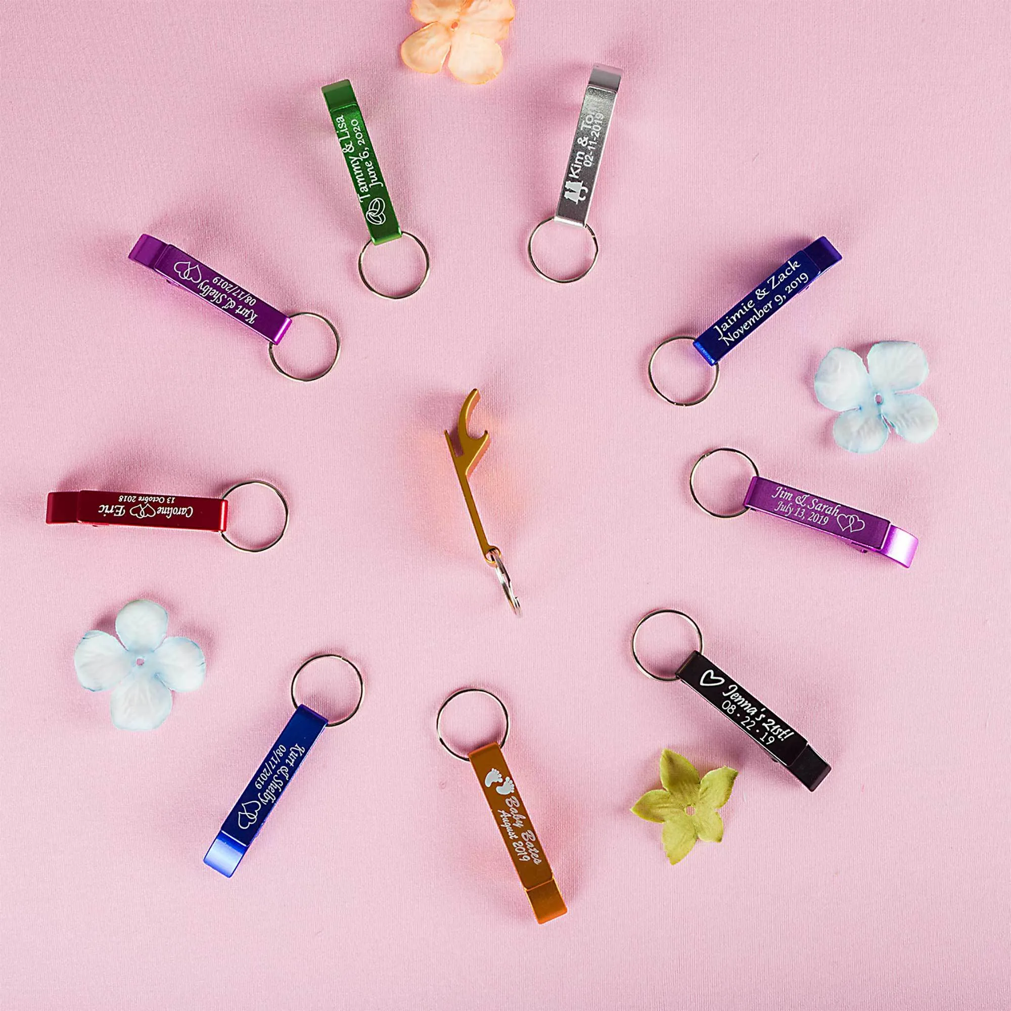 Party Favors for Adults | Beer Bottle Opener | Personalized Keychain Bottle Opener | Custom Keychain Bottle Openers