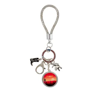 PBR Sparkle Strap Charm Keychain