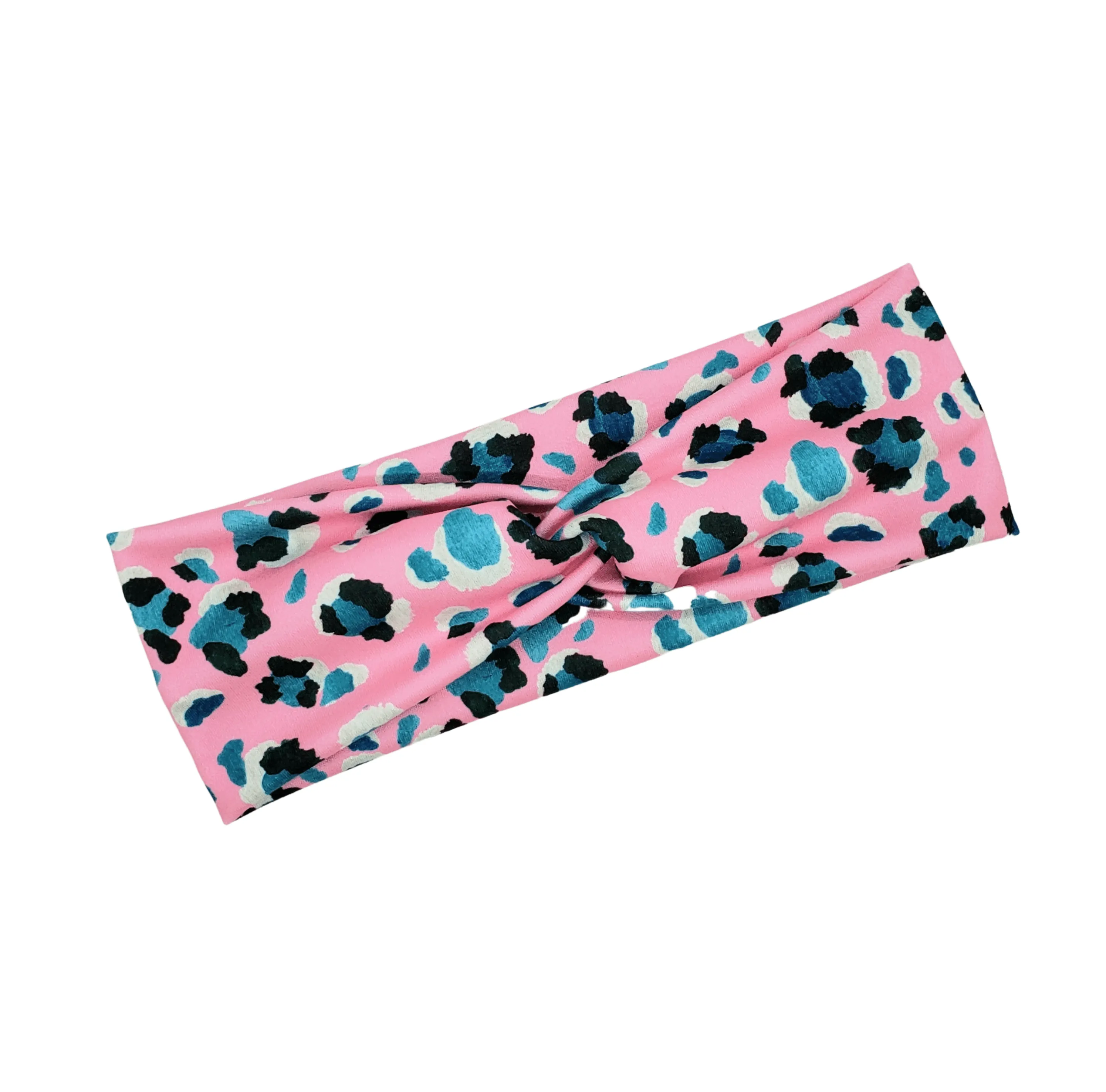 Pink & Blue Leopard Headband