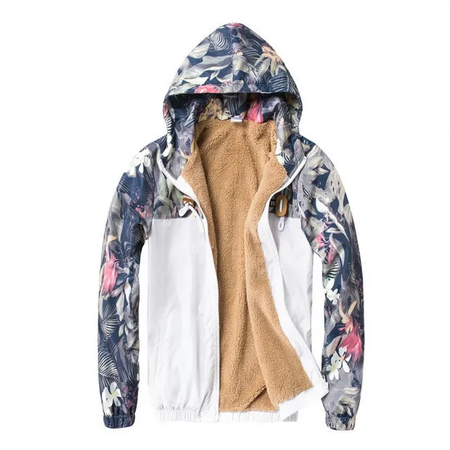 Slim Fit Floral Bomber Jacket