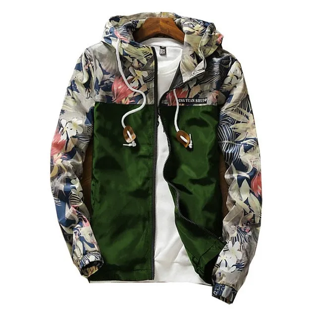 Slim Fit Floral Bomber Jacket