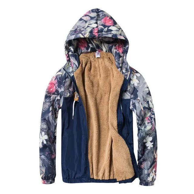 Slim Fit Floral Bomber Jacket