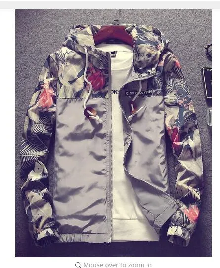 Slim Fit Floral Bomber Jacket