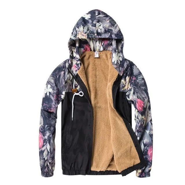 Slim Fit Floral Bomber Jacket