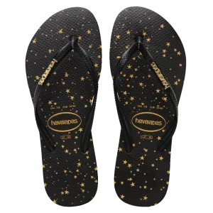 Slim Logo Metallic Print Flip Flops